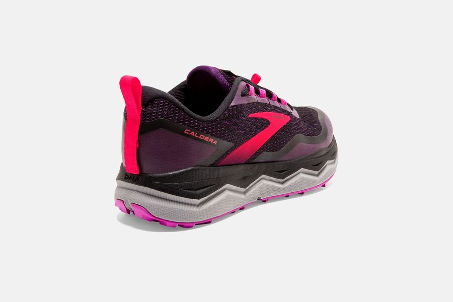 Brooks Israel Caldera 5 Trail Running Shoes Womens - Black/Red - UFA-431905